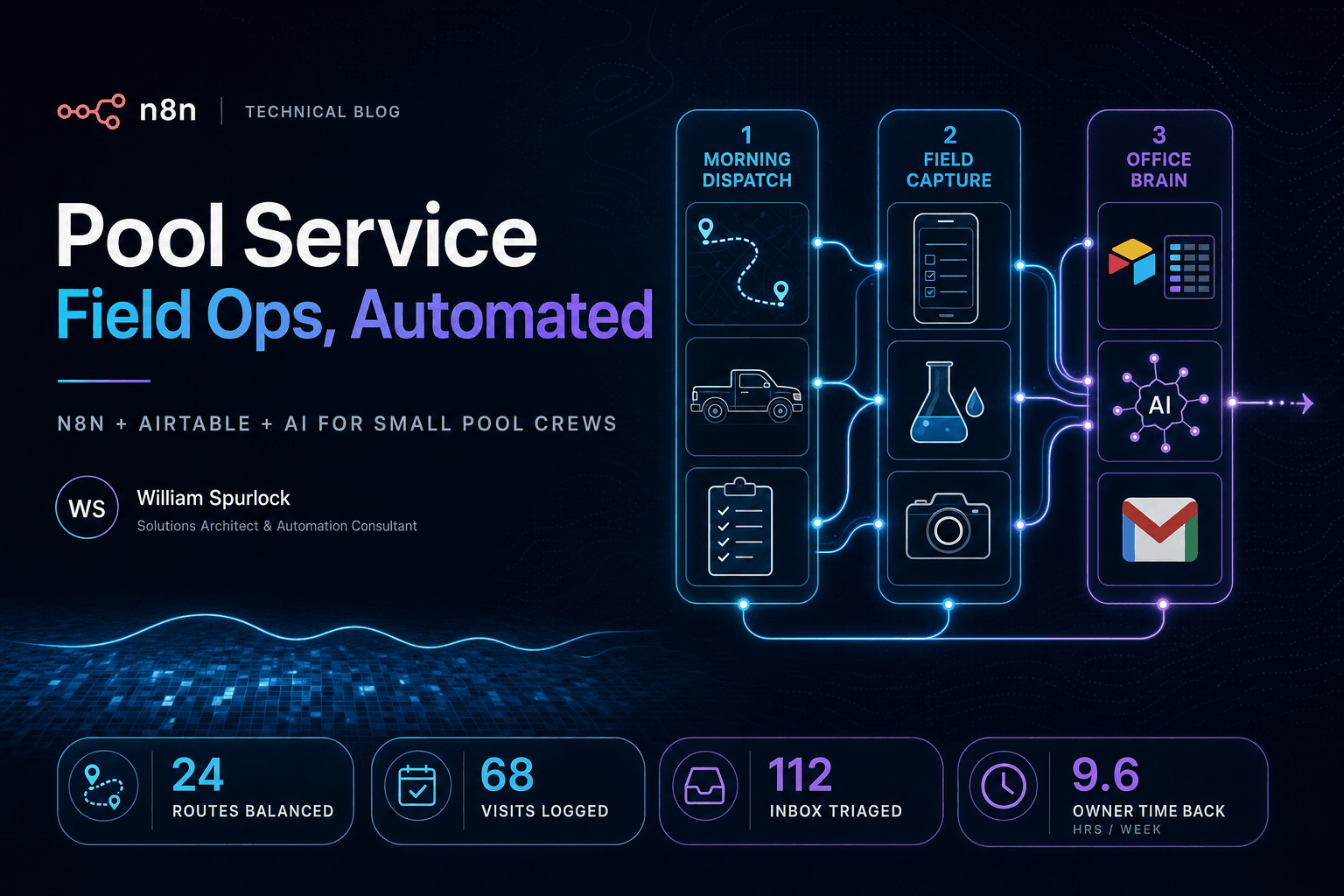 Small Pool Builders & Maintenance Shops: n8n, AI, and Airtable for Field Ops That Actually Scale